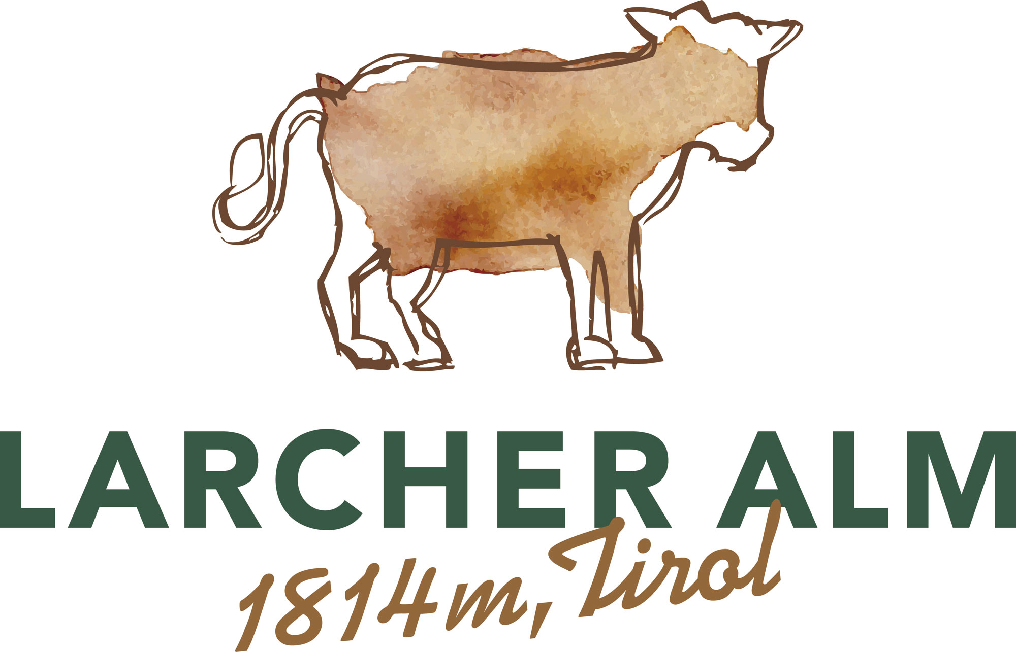 Das fertige Larcher Alm Logo inkl. Schriftzug